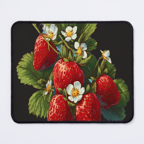 Item preview, Detailed Illustration of Ripe Garden Strawberries designed and sold by UniquetyDesign.