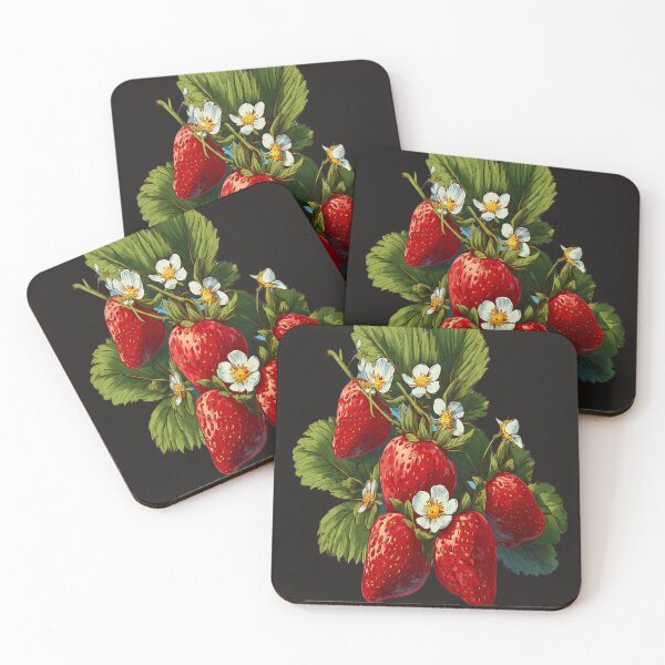 Item preview, Detailed Illustration of Ripe Garden Strawberries designed and sold by UniquetyDesign.