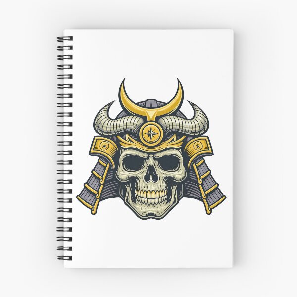 Item preview, Samurai Skull Helmet with Horns and Gold Armor designed and sold by ArtfulWeave.