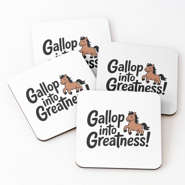 Item preview, Gallop Into Greatness! Cute Horse Pun designed and sold by PMCreative.