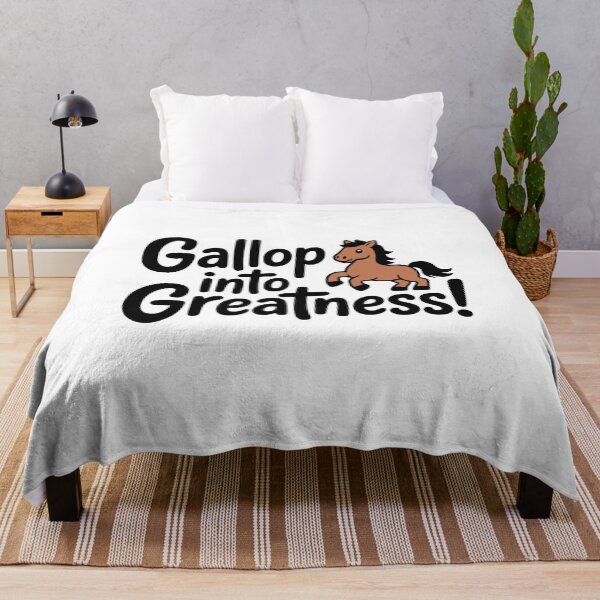 Item preview, Gallop Into Greatness! Cute Horse Pun designed and sold by PMCreative.