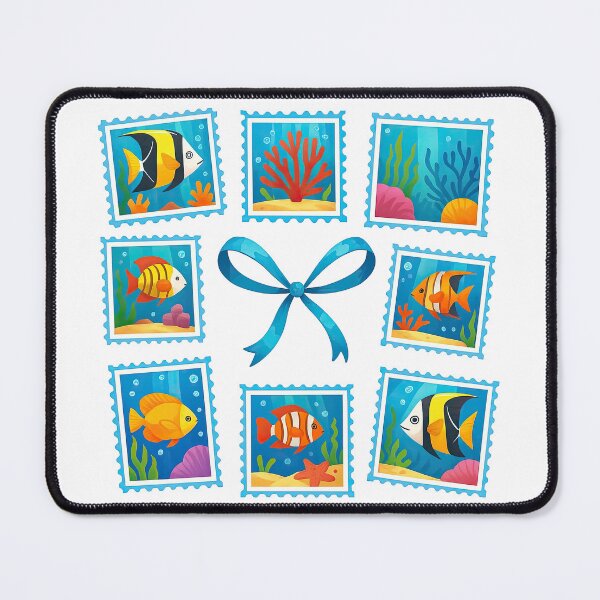 Item preview, Underwater Stamp Collection with Fish and Coral designed and sold by ArtfulWeave.