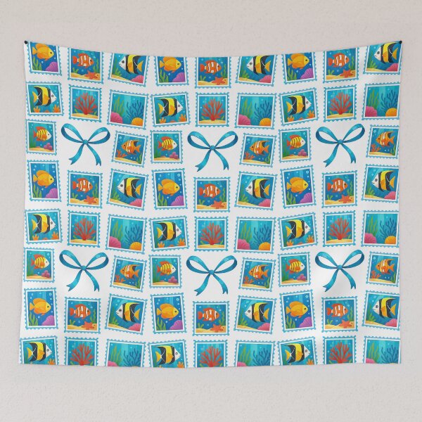Item preview, Underwater Stamp Collection with Fish and Coral designed and sold by ArtfulWeave.