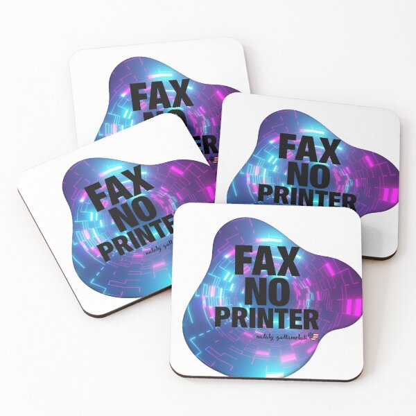 Aperçu de l'œuvre Fax Pas d'imprimante Design esthétique Vaporwave créée et vendue par natalygattamelati.