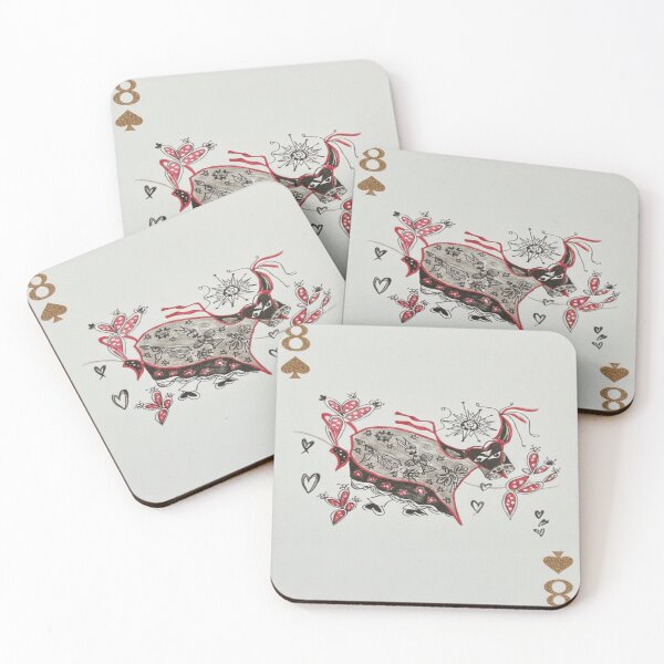 Item preview, The Dancing Bull – Eight of Spades designed and sold by Ateliê dos Naipes .