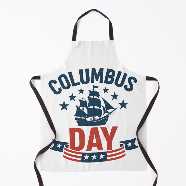 Item preview, American Pride Columbus Day Graphic- Red White Blue Holiday Art With Vintage Sailing Ship & Stars designed and sold by Tommy's Arts.