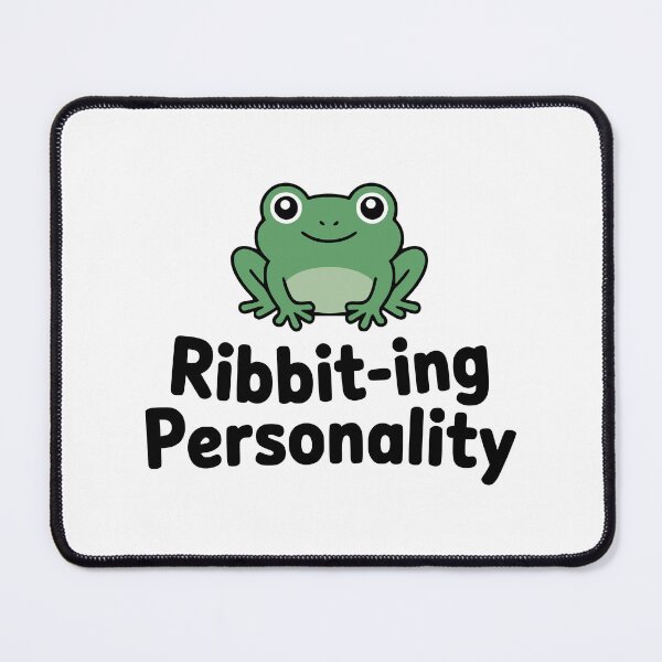 Item preview, Ribbit-ing Personality! Cute Frog Pun designed and sold by PMCreative.