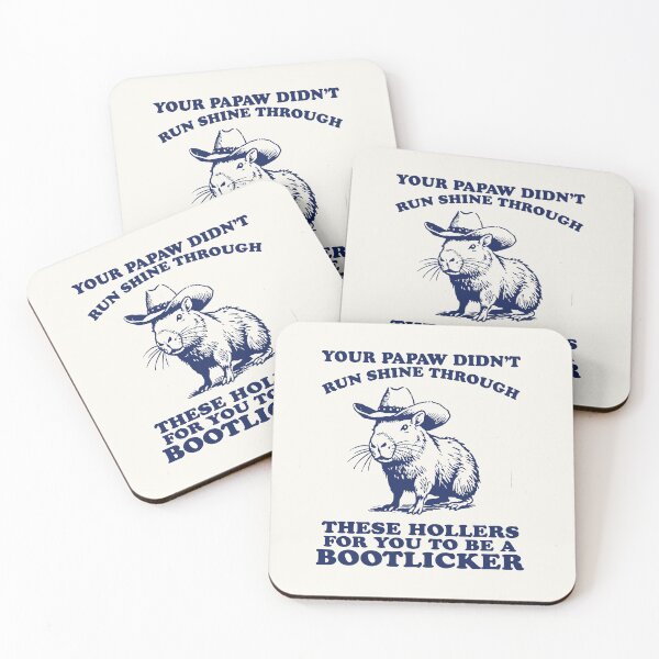 Item preview, papaw didnt raise no bootlicker, unisex t shirt, funny capybara meme t shirt, hand drawn Appalachian liberal leftist Vintage designed and sold by samidsou.