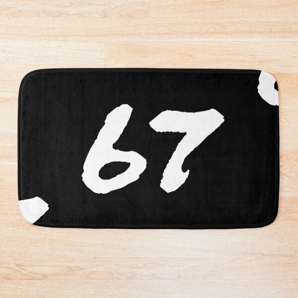 Item preview, 67, only 67 text, white edition designed and sold by Shrewd Mood.