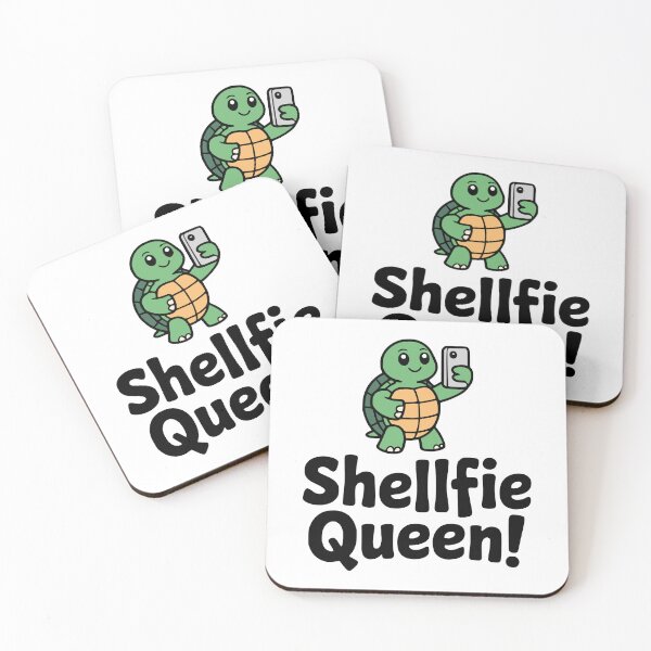 Item preview, Shellfie Queen! Cute Turtle Selfie Pun designed and sold by PMCreative.