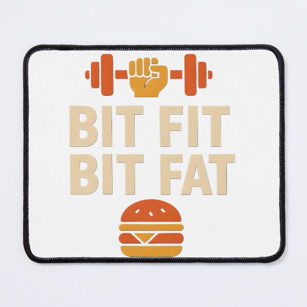 Item preview, Bit Fit, Bit Fat - a funny theme for those who lift weights and love burgers designed and sold by Tommy's Arts.