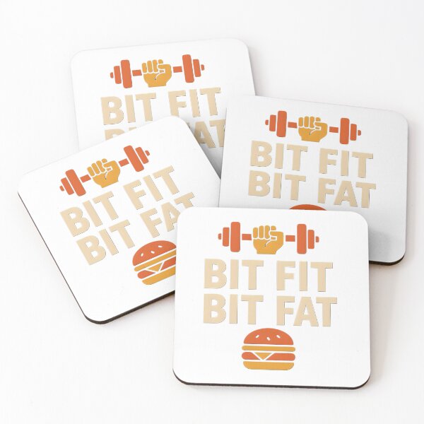 Item preview, Bit Fit, Bit Fat - a funny theme for those who lift weights and love burgers designed and sold by Tommy's Arts.