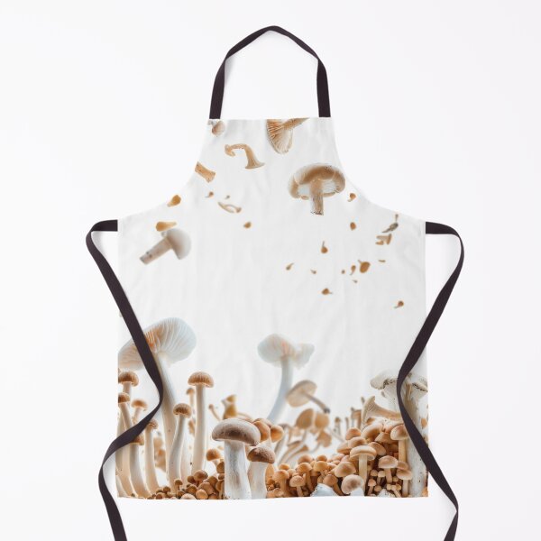 Item preview, Various mushrooms floating in mid-air on white background, AI Generated designed and sold by dvoevnore.