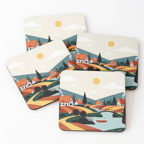 Item preview, River in the village designed and sold by Design4uStudio.