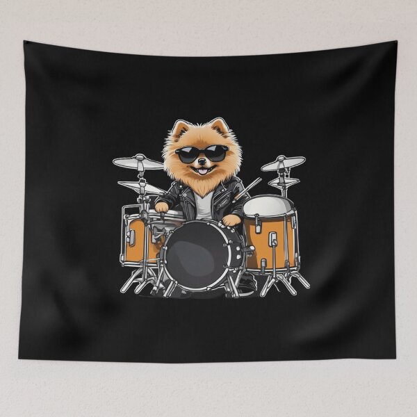 Item preview, Pomeranian drummer designed and sold by Natsey.