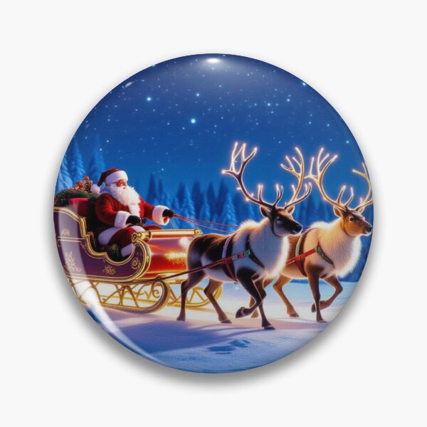 Item preview, Santa’s Sleigh Ride – Magic, light & winter joy over snowy mountains & starry skies designed and sold by FotoworldEdel.
