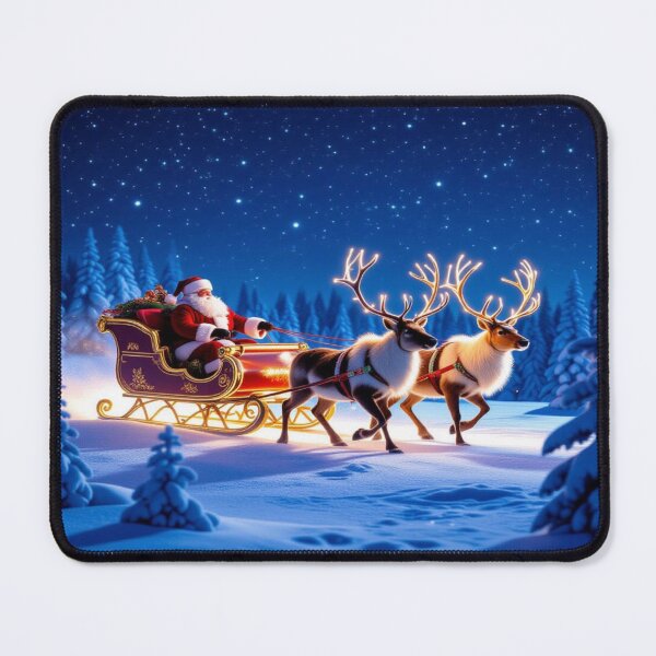 Item preview, Santa’s Sleigh Ride – Magic, light & winter joy over snowy mountains & starry skies designed and sold by FotoworldEdel.
