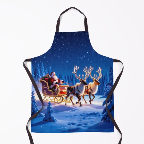 Item preview, Santa’s Sleigh Ride – Magic, light & winter joy over snowy mountains & starry skies designed and sold by FotoworldEdel.