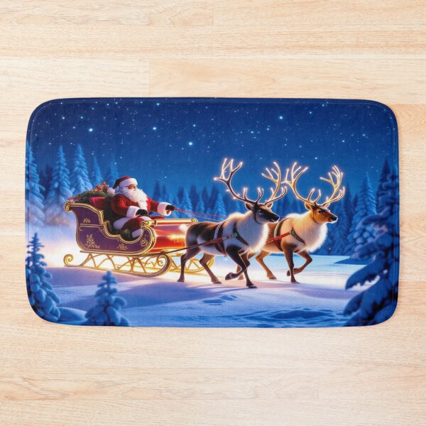 Item preview, Santa’s Sleigh Ride – Magic, light & winter joy over snowy mountains & starry skies designed and sold by FotoworldEdel.
