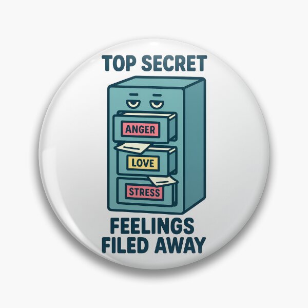 Item preview, Top Secret Feelings Filed Away Emotional Humor Design designed and sold by TeeTimeTreasure.