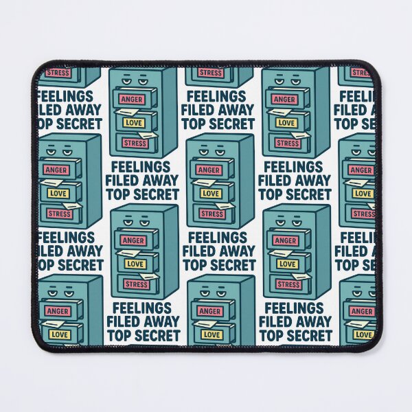 Item preview, Top Secret Feelings Filed Away Emotional Humor Design designed and sold by TeeTimeTreasure.