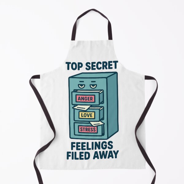 Item preview, Top Secret Feelings Filed Away Emotional Humor Design designed and sold by TeeTimeTreasure.