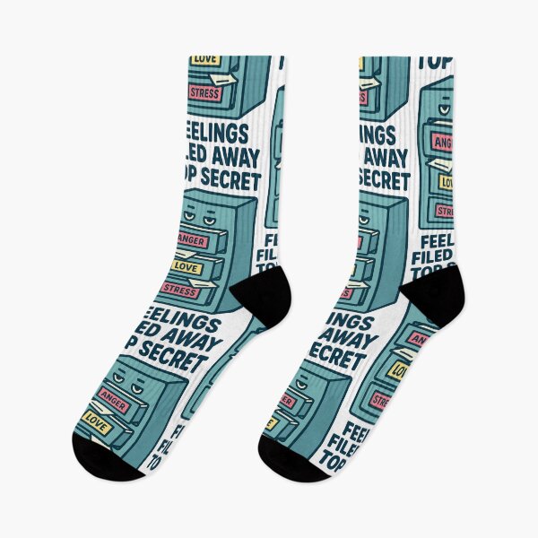 Item preview, Top Secret Feelings Filed Away Emotional Humor Design designed and sold by TeeTimeTreasure.