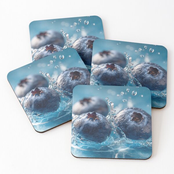 Item preview, Fresh blueberries splash in water designed and sold by anytka.