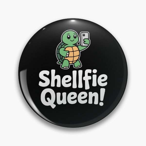 Item preview, Shellfie Queen! Funny Turtle Selfie Pun designed and sold by PMCreative.