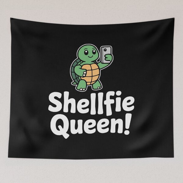 Item preview, Shellfie Queen! Funny Turtle Selfie Pun designed and sold by PMCreative.
