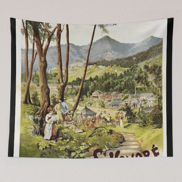 Item preview, Vintage Travel Poster | St Honore les Bains France | PLM Railway Art | Early 20th Century Spa Town & Leisure Scene designed and sold by artofuniverse.