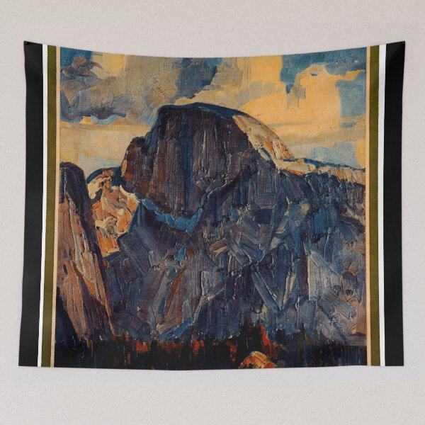 Item preview, Vintage Yosemite Travel Poster | Southern Pacific Lines Art | Half Dome Painting | Bold Brushstrokes & Expressive Colors designed and sold by artofuniverse.