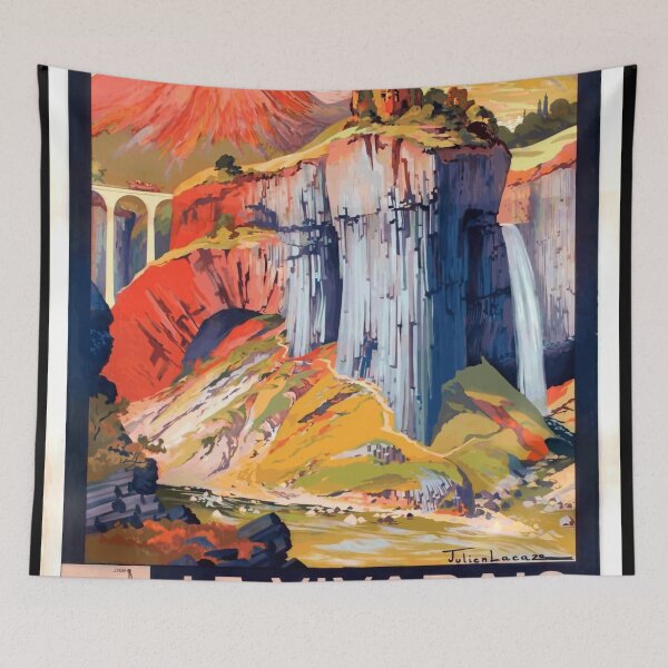 Artikelvorschau, Vintage Art Deco Reiseplakat | Vivarais von PLM Railway | Malerische Landschaft Frankreichs | Signiert von Julien Lacaze entworfen und verkauft von artofuniverse.