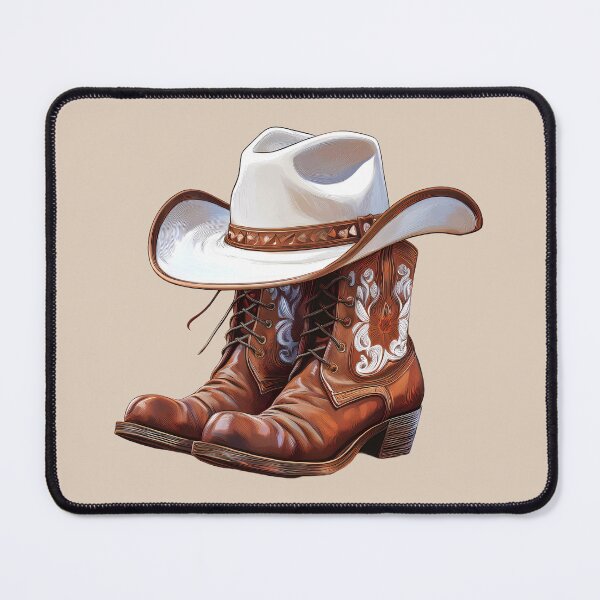 Item preview, Western style cowboy boots print with rodeo spirit designed and sold by Clara Fruggeri.