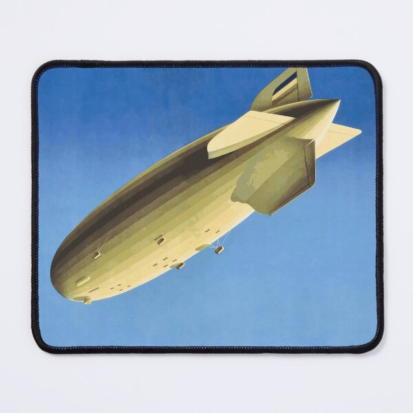 Item preview, Vintage Art Deco Travel Poster | Zeppelin Over Ocean | Transatlantic Airship Flight | 1920s & 1930s Aviation Artwork designed and sold by artofuniverse.