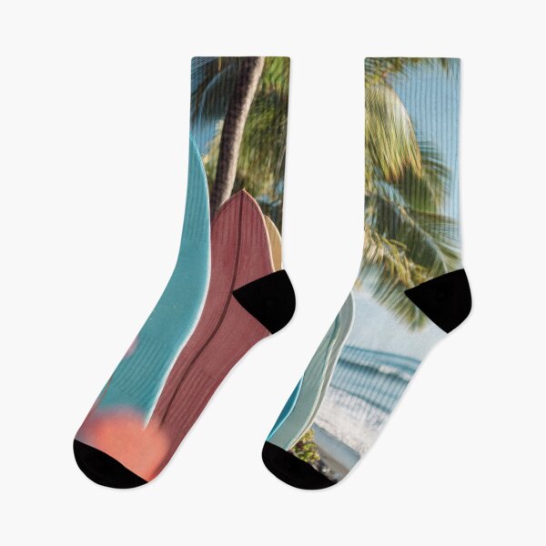 Item preview, Surfboards by the beach with flowers designed and sold by anytka.