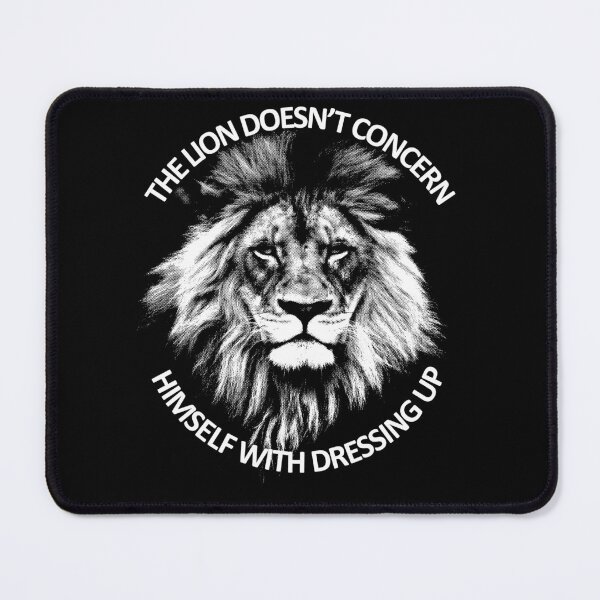 Item preview, The Lion Doesn’t Concern Himself With Dressing Up – Gritcore Animal Statement Tee designed and sold by Never Satisifed AU.