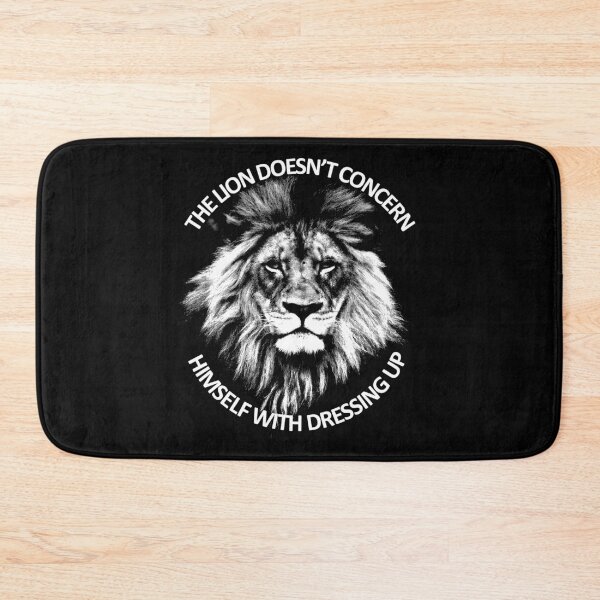 Item preview, The Lion Doesn’t Concern Himself With Dressing Up – Gritcore Animal Statement Tee designed and sold by Never Satisifed AU.