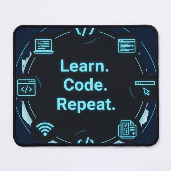Item preview, Learn. Code. Repeat. – Modern Design for Programmers & Tech Students designed and sold by Amr Darwish Graphic designer.