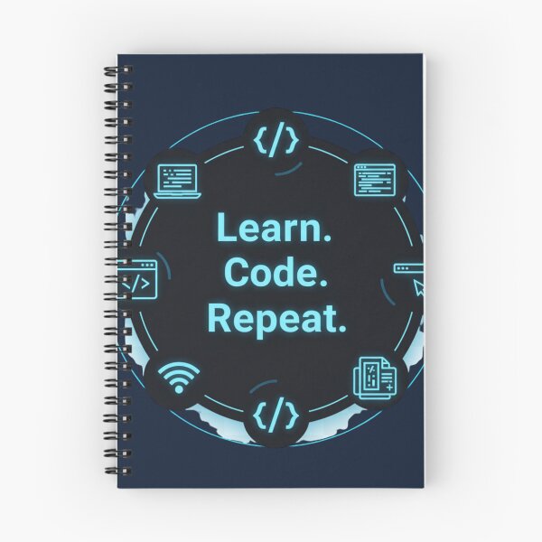 Item preview, Learn. Code. Repeat. – Modern Design for Programmers & Tech Students designed and sold by Amr Darwish Graphic designer.