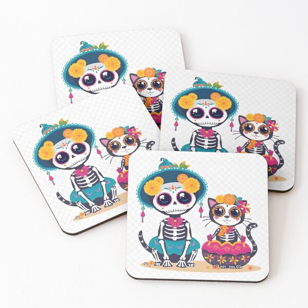 Item preview, “Cute Día de Los Muertos Skeleton Pets – Festival Fun” designed and sold by NovaRune.