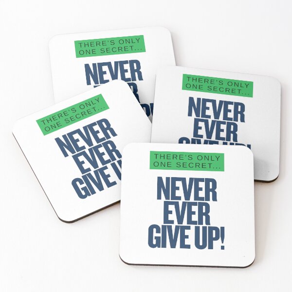 Item preview, Never Give Up – Motivational Quote for Dreamers and Doers designed and sold by Ink-Lift Creations.