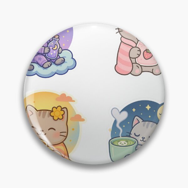 Artikelvorschau, MirGilded Cozy Cat Collection | Kawaii Kaffee-, Milch- und Mond-Aufkleber-Set entworfen und verkauft von mirozeliea.