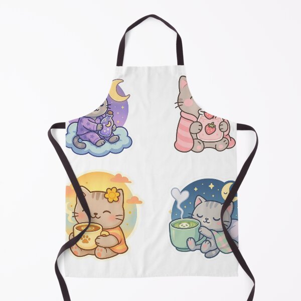 Item preview, MirGilded Cozy Cat Collection | Kawaii Coffee, Milk & Moon Sticker Set designed and sold by mirozeliea.