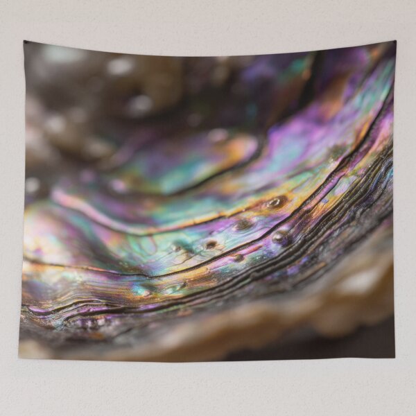 Item preview, Colorful patterns on an oyster shell designed and sold by anytka.