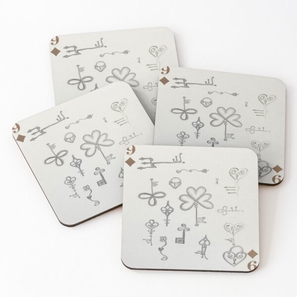 Item preview, Mystical Keys – Nine of Diamonds designed and sold by Ateliê dos Naipes .