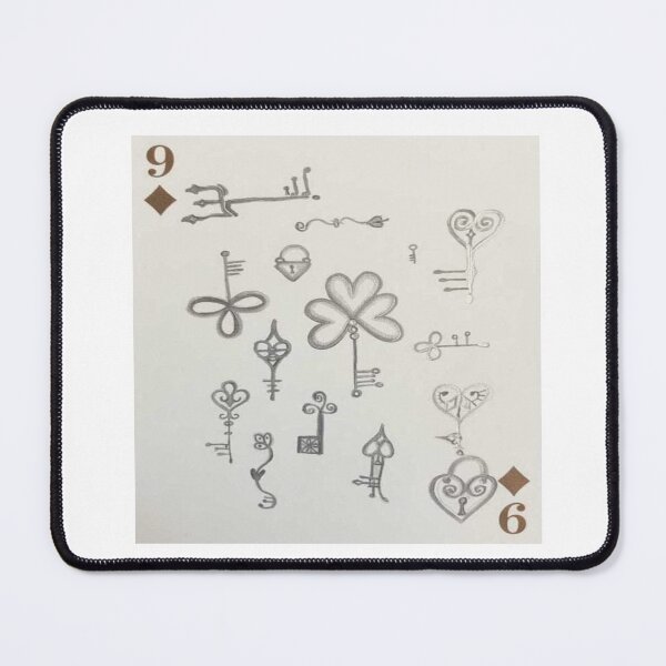 Item preview, Mystical Keys – Nine of Diamonds designed and sold by Ateliê dos Naipes .