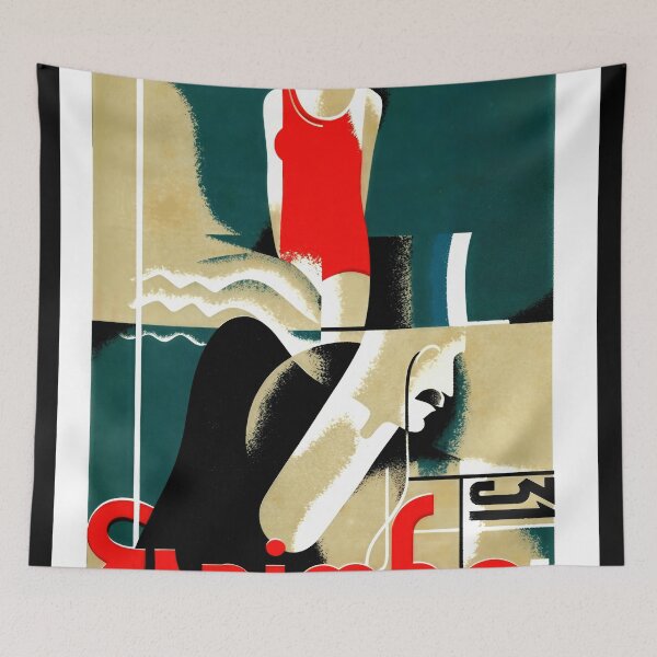 Item preview, Vintage Espinho Travel Poster | Art Deco Coastal Print | Portugal Beach Decor | Retro Wall Art | 1920s & 1930s Style designed and sold by artofuniverse.