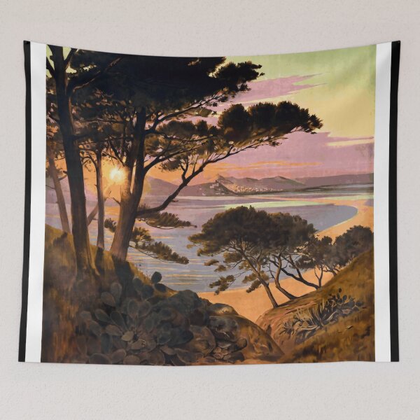 Item preview, Vintage Travel Poster | Hyères France | Paris Lyon Méditerranée Railway Art | French Riviera | Art Nouveau Style & Charm designed and sold by artofuniverse.