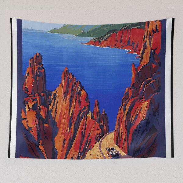 Item preview, Vintage Art Deco Travel Poster | Les Calanche de Piana Corsica | Roger Broders 1920s Adventure & Exploration designed and sold by artofuniverse.